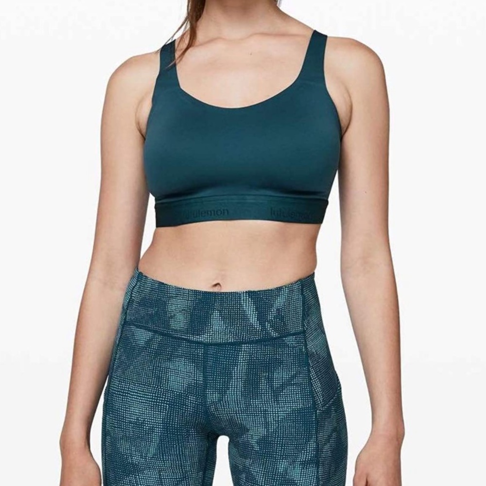 LULULEMON NEW WITH TAGS FINE FORM SPORTS BRA SIZE 34E BLUE